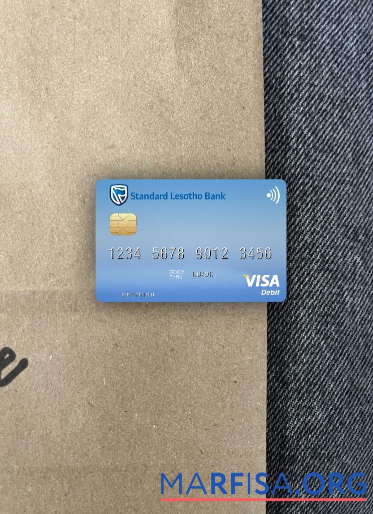 Blank Lesotho Standard Lesotho Bank visa debit card photolook front template